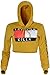 Huiyuzhi Girls Fashion Printing Round Neck Crop Top Sweatshirt Jumper