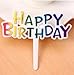 Yunko Pack of 100 Colourful Rainbow Happy Birthday Cupcake Picks Cake Toppers