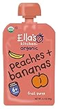 Ella's Kitchen 6+ Months Organic Baby Food, Peaches + Bananas, 3.5 oz. (Pack of 6)