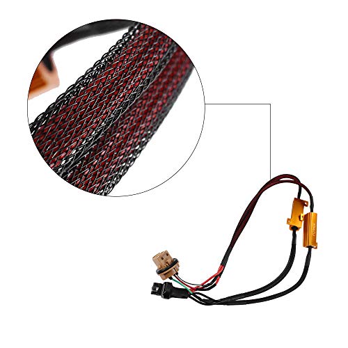 HUIQIAODS 50W 8Ohm 7443 7444NA T10 992 Led Load Resistor - Fix Headlight LED Bulb Fog Lamp Fast Hyper Flash Turn Signal Blink Light LED License Plate Lights Error Code Canbus Resistors Decoder 2PCS