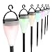 Aglaia Solar Garden Light, Solar Lights Outdoor with Pack of 6, LED Garden Lights with Waterproof, 7 Color Changing, Long Playing Time for Garden, Yard, Lawn and Landscape