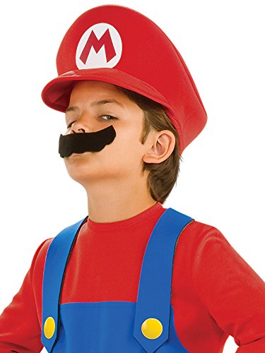Kids Super Mario Hat and Mustache Set