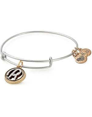 Womens Initial R Charm Bangle