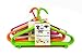 Set of 40 Plastic Children Hanger Assorted Colors, Hot Pink, Orange,Green,White, 11