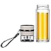 Ceoon 13oz Double Wall Glass Water Bottle Tea and Water Separation Tea Bottle Mug Cup with Tea Infuser (White)