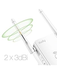 Extensor de rango WiFi de 300 Mbps de Cudy, amplificador de rango, modo punto de acceso, 2 puertos LAN, WPS, extiende el alcance WiFi a Smart Home y dispositivos Alexa (RE300)