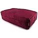 Peace Yoga® Zafu Meditation Yoga Cotton Rectangle Bolster Pillow Cushion - Burgundy