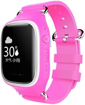 URFUNNY Sweat&amp;water resistant Mini Portable Gsm/ Gprs/ GPS Watch Tracker for Kids Real Time Mini GPS Tracker call punction Anti loss2 Way Talking (pink A5)