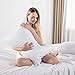 NTCOCO Pillow, Shredded Memory Foam Bed Pillows for Sleeping, with Washable Removable Bamboo Cooling Hypoallergenic Sleep Pillow for Back and Side Sleeper (White, Queen (1-Pack))