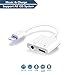 2 in 1 Lighting to 3.5mm Headphone Jack aux Adapter, Lampari Aux Adapter Cable Compatible with Phone 7/7 Plus / 8/8 Plus/X/XS/XR/XS Max, Audio and Charge Adapter (Support iOS 11, iOS12)-White