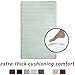 MICRODRY Extra-Thick, SoftLux, Charcoal Infused Memory Foam Bath Mat with GripTex Skid-Resistant Base, 21x34, Seaglass