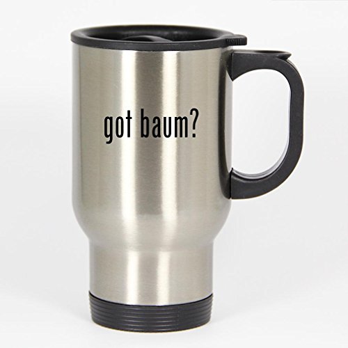 got baum? - 14oz Silver Stainless Steel Travel Mug