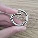 JCBIZ 6pcs 35mm Round Spring Snap Hooks Clip DIY Accessories for Handbag Purse Shoulder Strap Key Chains Buckle Zinc Alloy Circle Round Metal Spring Key Ring Silver