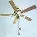 Ceiling Fan Pull Chain Set, 4 Pieces Pull Chain Extension Fan Pull Chain Pendant 12 Inch Ceiling Fan Chain Extender with Ball Fan Chain Connector (Bronze)