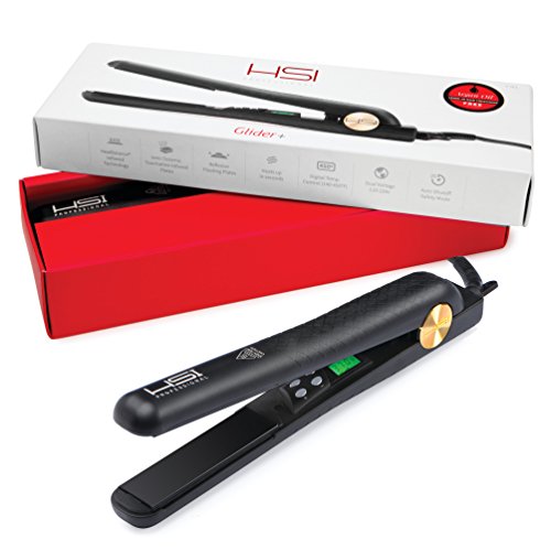 HSI Professional Digital Ceramic Tourmaline Ionic Flat Iron Hair Straightener with Glove, Pouch and Argan Oil Treatment Beauty & Personal Care, Hair Care, Styling Tools & Appliances, Irons, Straighteners