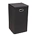 Household Essentials Black 5616-1 Collapsible Single Laundry Hamper with Magnetic Lid