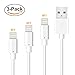 Lightning Cable, Quntis 3Pack 3ft 6ft 9ft Lightning to USB A Cable MFi Certified iPhone Charger Compatible with iPhone Xs Max XR X 8 Plus 7 Plus 6 Plus 5s SE iPad Pro iPod Airpods and More - White