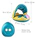 WINOMO Baby Swimming Float Boat with Sunshade Seat with Horn - Yellow