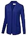 JJ Perfection Women's Open Front Knit Long Sleeve Pockets Sweater Cardigan ROYALBLUE 3XL