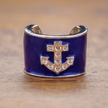 Charmed crystal stethoscope charm - anchor