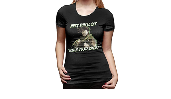 Nicholasanthonye Jojos Bizarre Adventure Za Warudo Womens Cotton Plus Size Short Sleeve T Shirts Black Women Fashion Santaautopecas Com Br