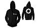 Portal 2 Men's Aperture 80's Logo Zip-Up Hoodie (Black, 2X-Large)