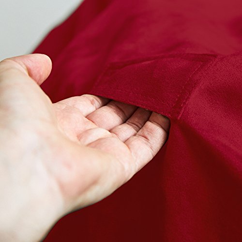 Lumaland Luxury 5Foot Bean Bag Chair with Microsuede Cover Red