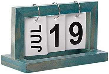 Vintage Calendar - Vintage Style Perpetual Calendar DIY Crafts Office School Decoration 2019 Arrival - Metal Miniatures Silver Figurines Figurines Miniatures Wooden Calendar Cube Decor Watch Nib