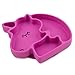 Bumkins Toddler and Baby Suction Plate, Silicone Divided Grip Dish, Babies and Kids, Baby Led Weaning, Children Feeding Supplies, Non Skid Sticky Bottom, Platinum Silicone, Ages 6 Months Up, Unicorn