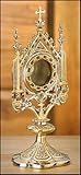 Brass Monstrance Reliquary 5 X 11 1/2 Inch
