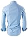 TAM WARE Mens Premium Casual Inner Contrast Dress Shirt TWNMS310S-1-SKYBLUE-M