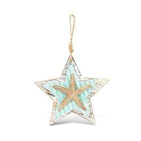 CoTa Global Aquarius Hanging Starfish Nautical Decor Wall Accent- Nautical Themed Wood Accent, Beach Decor for Wall…