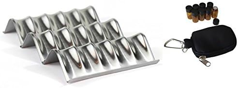 NEW Simply Shelf Essential Oil Display Set with (8) 3ml Sample Bottles and Zippered Keychain Bag