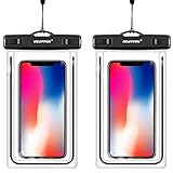 newppon Waterproof Cell Phone Pouch : IPX8 Underwater Wider Dry Bag Universal for iPhone Xs Max XR X 8 7 Plus SE Samsung Galaxy Note Pixel with Thin Case for Beach Snowproof Dustproof (2 Pack)