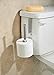 mDesign Metal Wire Over The Tank Toilet Tissue Paper Roll Holder Dispenser and Reserve for Bathroom Storage and Organization - Hanging, Each Holds 2 Rolls - Chrome