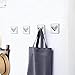 Fotosnow Locking Curve Adhesive Coat Hooks: Anti-Slip 15LB Towel Hooks Stick on-Bathroom Kitchen Silver 4 Packs