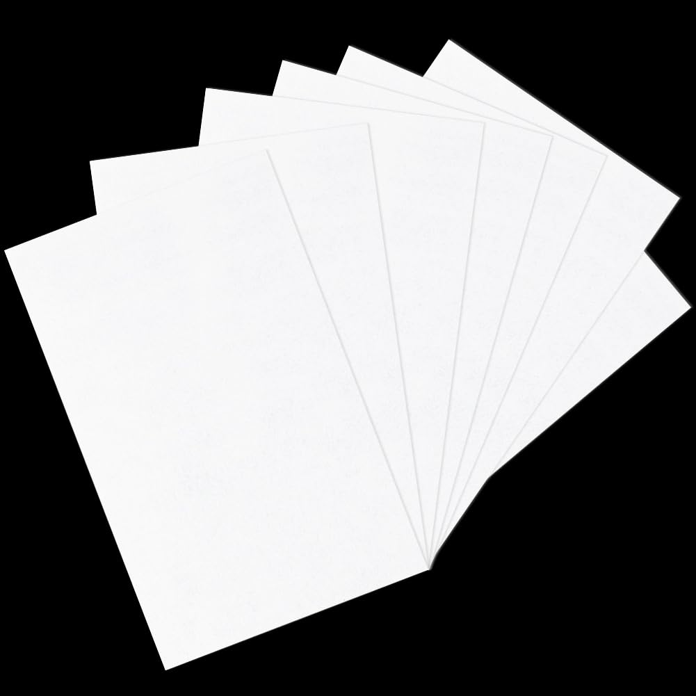 CRASPIRE Felt Fabric 7 x 11 inch Felt Sheets for Crafts White Woven Acrylic Craft Fabric for DIY Craftwork Sewing Patchwork Halloween Christmas Fall