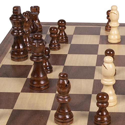 Kangaroo Folding Wooden Chess Board Set with Closure Chess