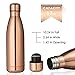 king do way 17oz Double Wall Vacuum Cool Insulation Stainless Steel Water Bottle Leak- Proof and No Sweating Perfect for Summer Outdoor Sports Camping Hiking Cycling (Shining-Rose Gold)