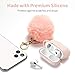 ESR Air Ripple Carrying Case Compatible with AirPods Pro (2nd Generation/1st Generation), Clear Protective TPU Cover with Carabiner, Supports Wireless Charging, Case for AirPods Pro 2, Pink