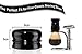 Fine Heavy Stoneware Stackable Shave Soap Bowl - Shaving Bowls For Men - Lather Mug For Wet Shavers - Black