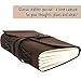 Leather Journal for Men Women - Leather Bound Journal - Genuine Brown Leather Travel Journal - Personalized Sketchbook - Refillable Soft Diary - Real Handmade Vintage Writing Notebook - Journal Set