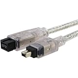 IEEE 1394b Firewire 800 Cable 9 pin - 4 pin M / M, 6 ft Translucent
