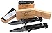 ANVIL BLADESMITHS BULLSHARK G-10 8CR13 Folding Pocket Knife with Glass Breaker and Seatbelt Paracord Cutter - Straight Blade Black