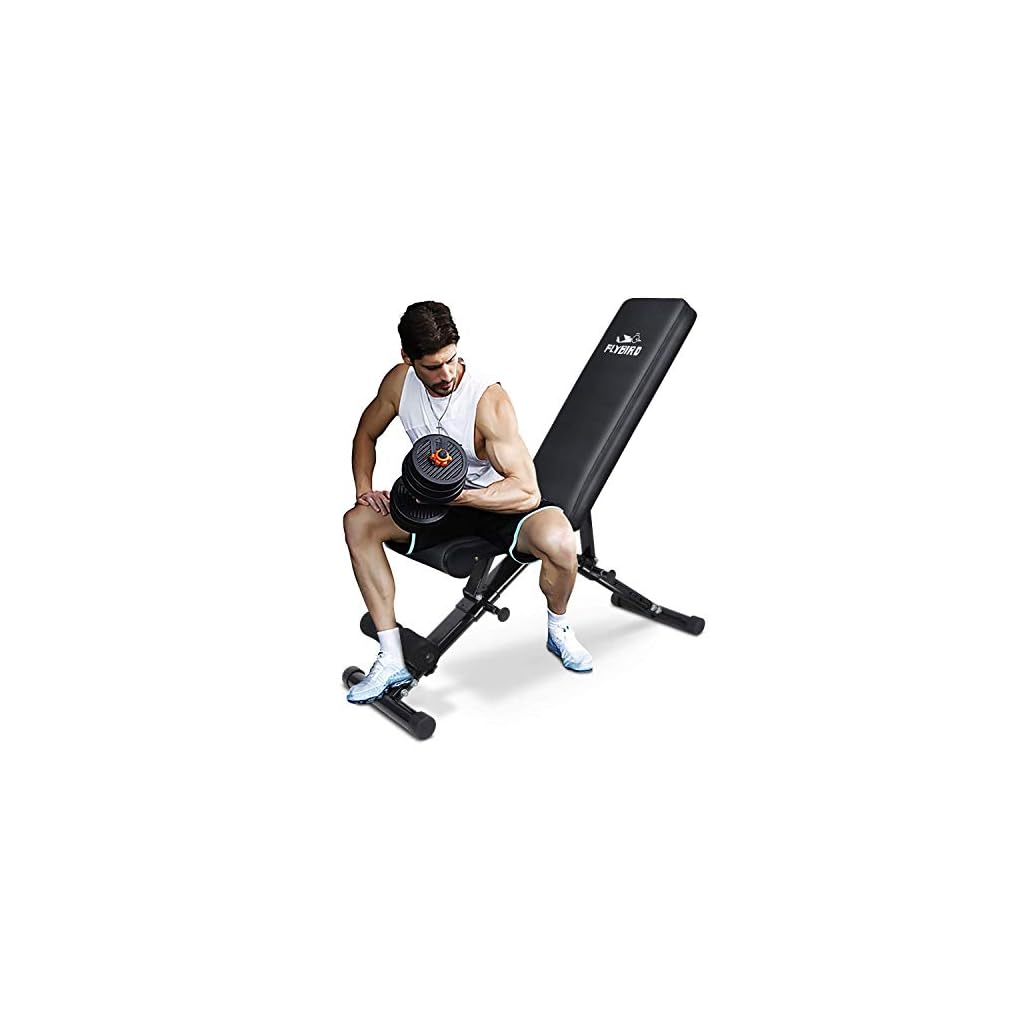 FLYBIRD Weight Bench, Adjustable Strength Training Bench for Full Body