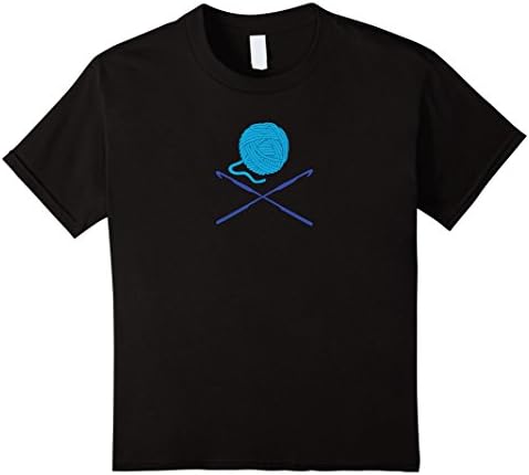 unisex-child Crochet Shirt Ball of Yarn with Crochet Hooks 12 Black