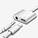 Headphone Adapter for iPhone 8/8Plus 7/7Plus X 10 XS Female Earbud Adapter Cable Aux Audio Headphone Jack 3.5 mm Splitter Adaptor Earphone with Music+Charge Phone Accessory iOS 11/12 System Later