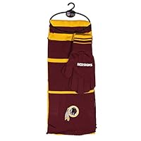 Littlearth NFL Washington Redskins Scarf Glove Gift Set Stripe