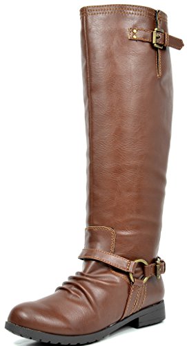 TOETOS Women's ARIAZ Tan Knee High Riding Boots - 8.5 M US