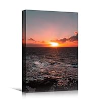 Canvas Wall Art Calm Seas Beach Beach Blue Coastal Cool Photography Relax/Calm - 12x18 inches